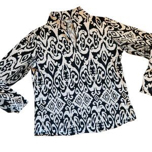 Ibkul Top Womens Large Long Sleeve 1/4 Zip Mesh Vented Pullover Stretch Athletic